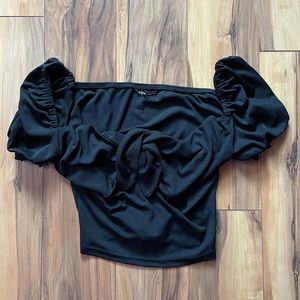 Black Shein tie t-shirt